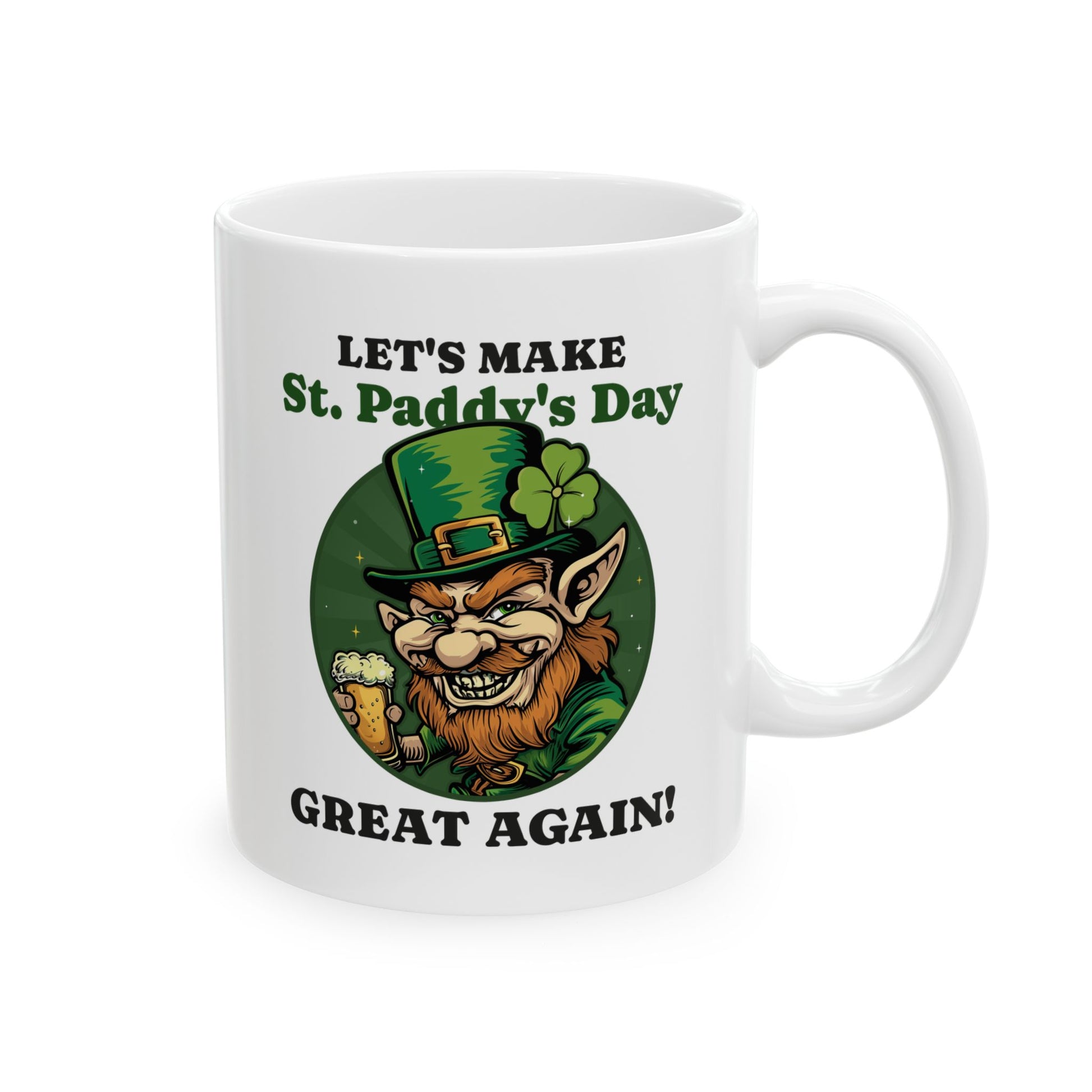 St. Patrick's Day Ceramic Mug - 11oz & 15oz - Perfect for Coffee Lovers!